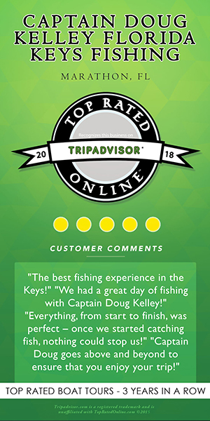 Captain Doug Kelley Florida Keys Fishing Charter Trip Advisor Top Rated Award 2018